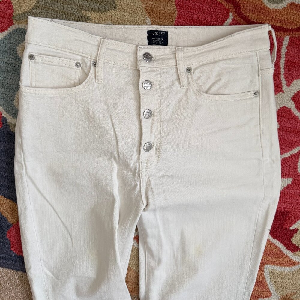 J. Crew High-rise Vintage Straight Button Front Crop Jean